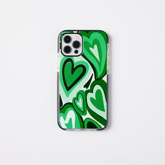 Hearts Green telefon kılıfı